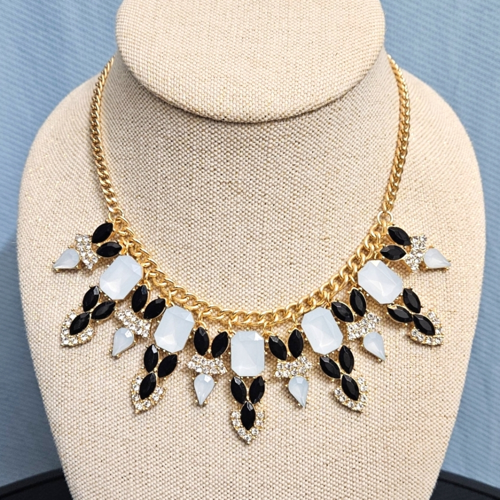 Talbots Gem Cluster Statement Necklace